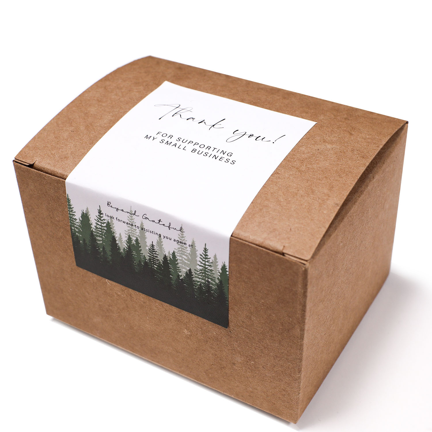 50PCS Rechteck beschichtetes Papier selbstklebende Aufkleber Geschenkbox versiegeltes Etikett für Unternehmen dankbare Grußkarten Paketzubehör – Detail 10