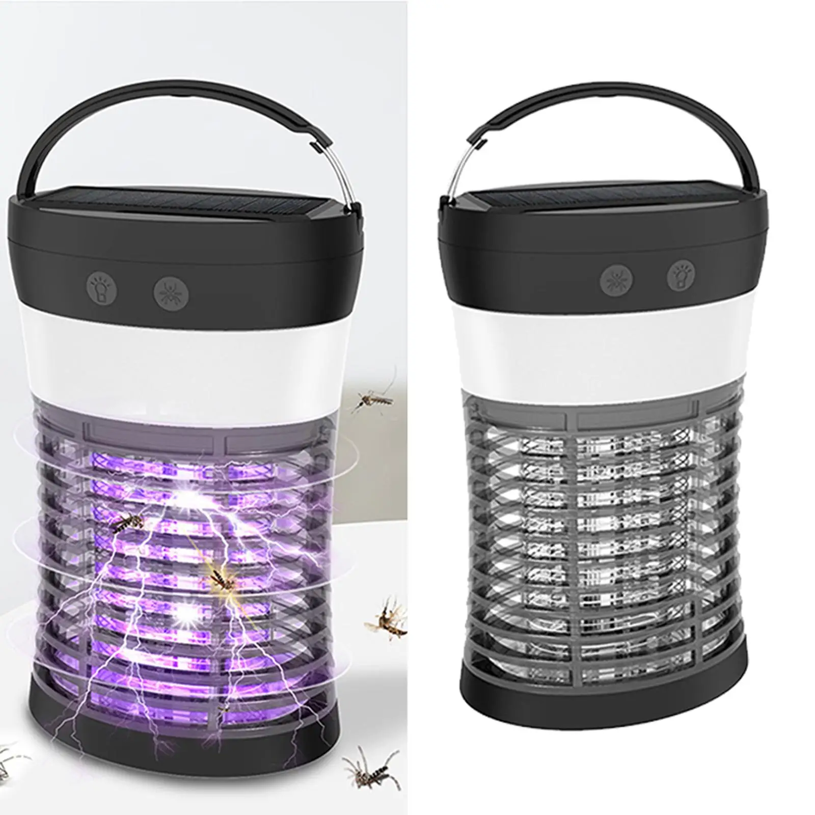 2 in1 LED USB Solar Power Mosquito Killer Lamp Protable Lantern Outdoor Repellent Light Insect Bug Mosquito Trap Camping Lights