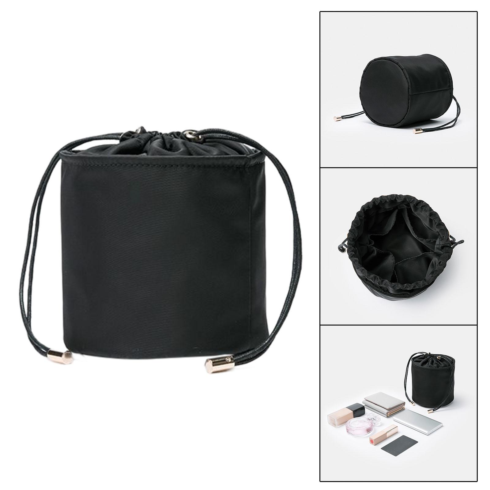 Portable Travel Makeup Bags Drawstring Toiletry Bucket Organizer Cosmetic Case Storage Pouch Makeup Organizer for Women Wife