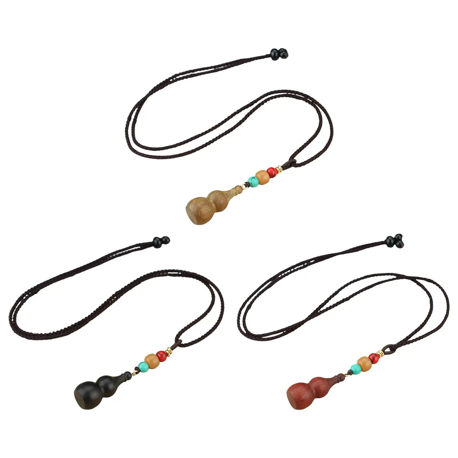 Vintage Style Long Necklaces, Decor Charms Necklace, Sweater Link Chain Ornament, Adjustable Screwable Gourd Pendant Necklace
