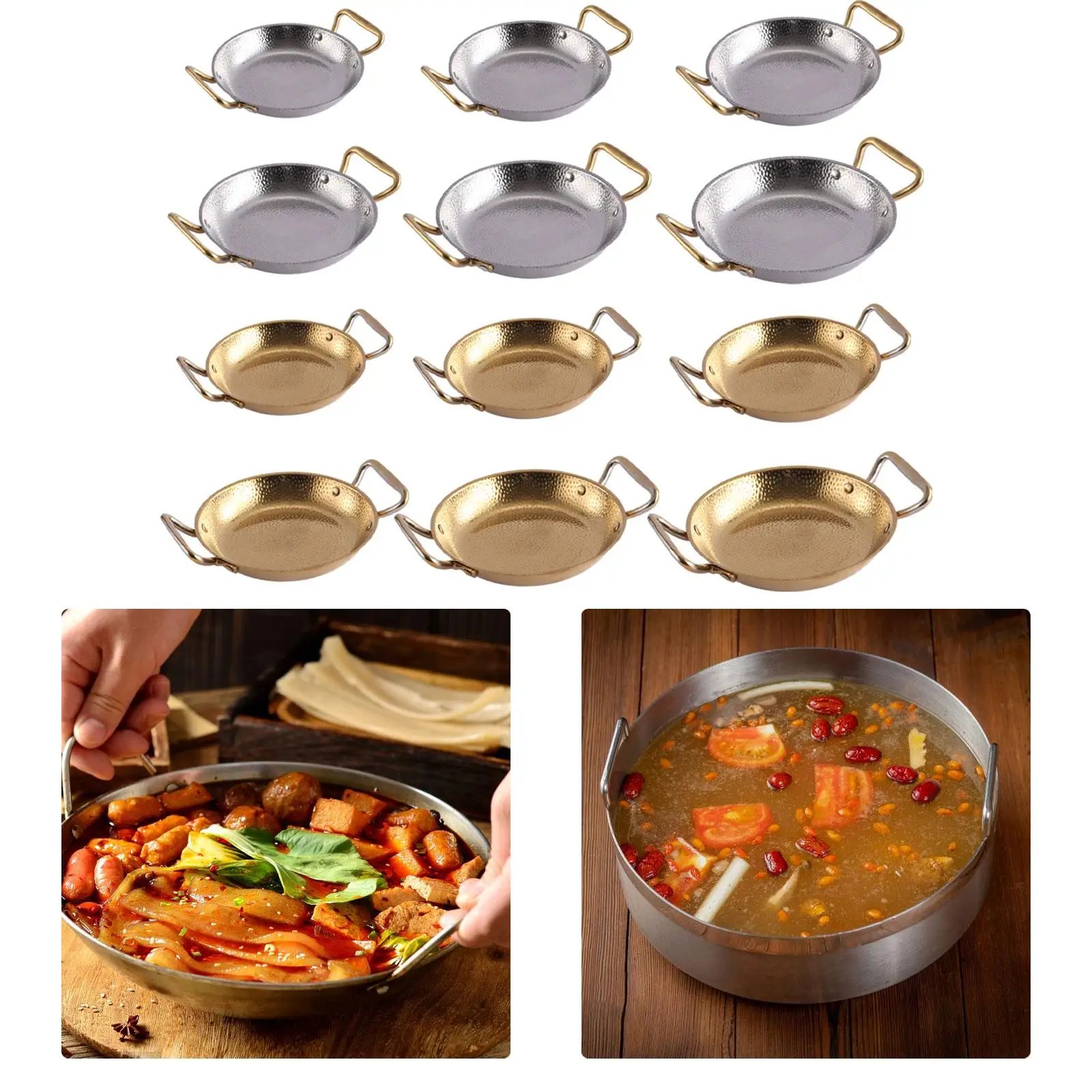 Pan Dry Pot Fast Heating Kitchen Cookware Korean Ramen Pot Kimchi Soup Pot Double Ear Seafood Troop Pot Instant Noodle Pot