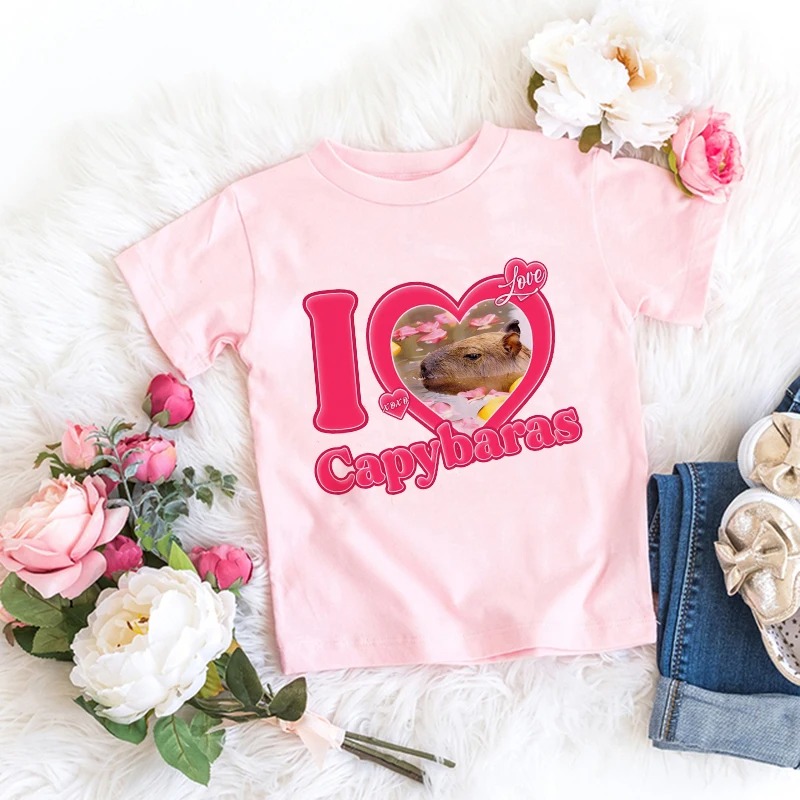 Title 6, Drôle Capybara amour T-Shirt enfants Kawaii enf...