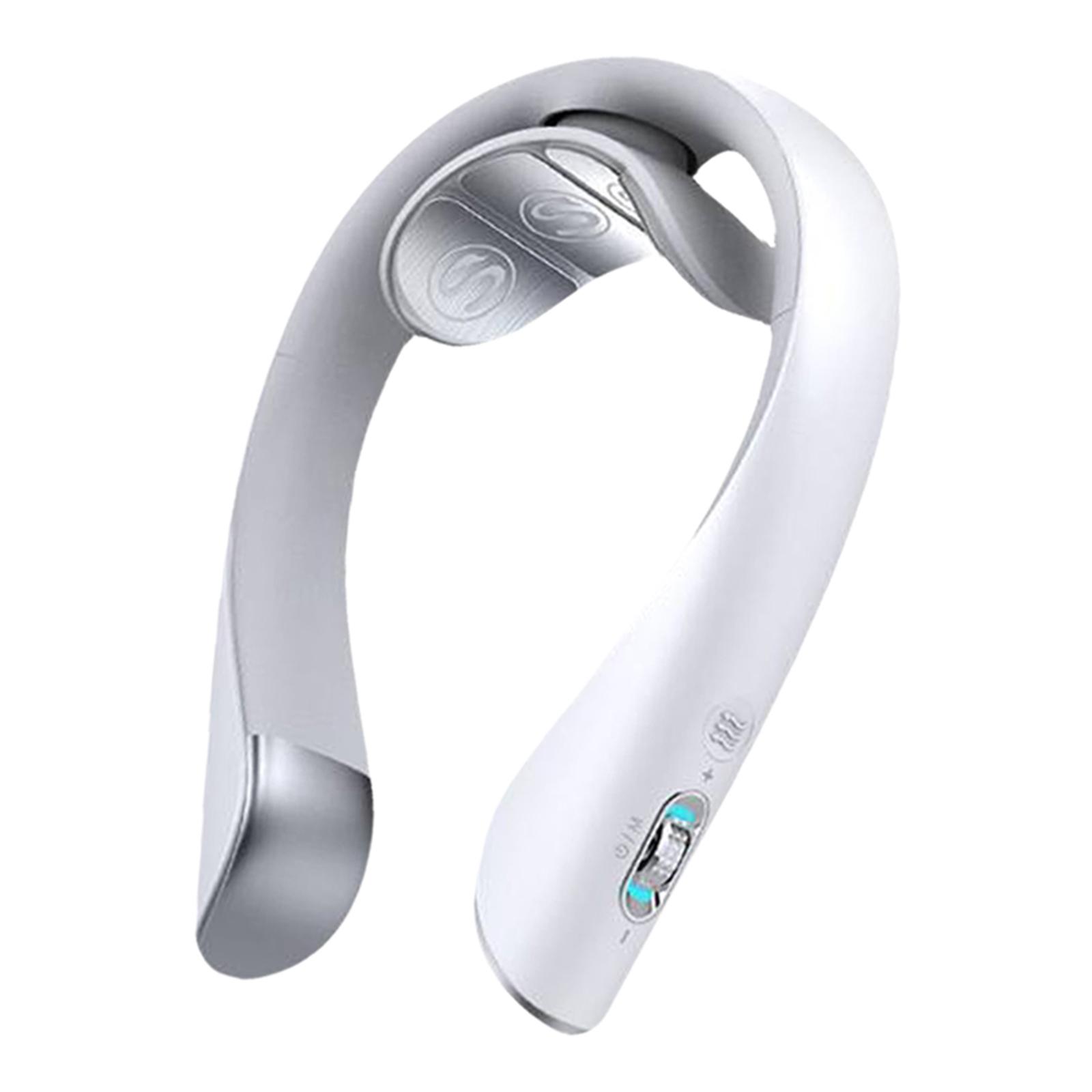 Skg Intelligent Neck Massager with Heating System USB Charging ,White for Traveling