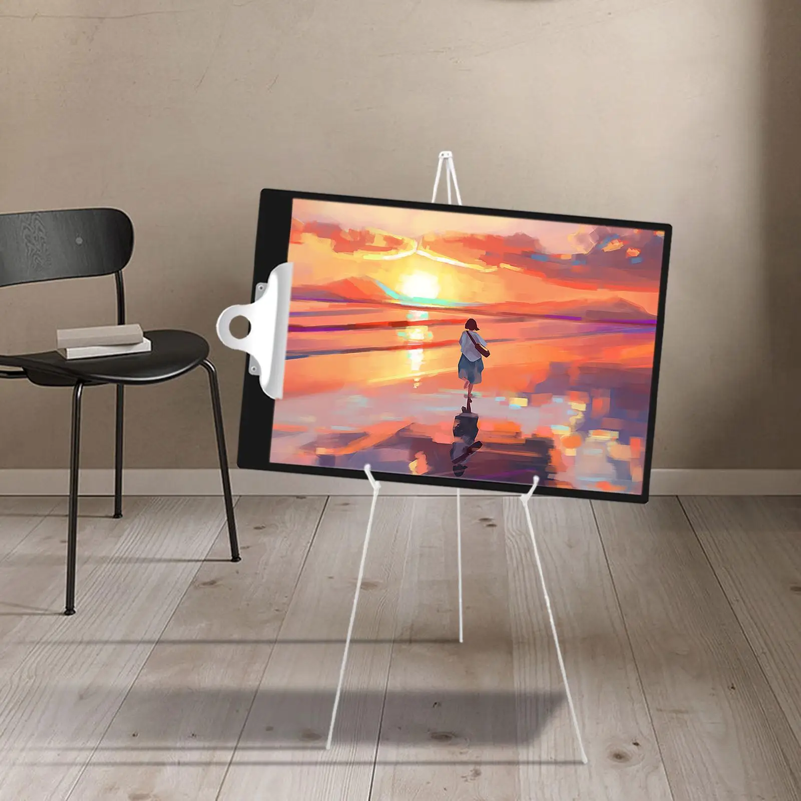 Tripod Display Easel Stand Holder Portable Collapsible Metal Easel Poster Easel for Wood Board Photo Frame Painting Canvas Party