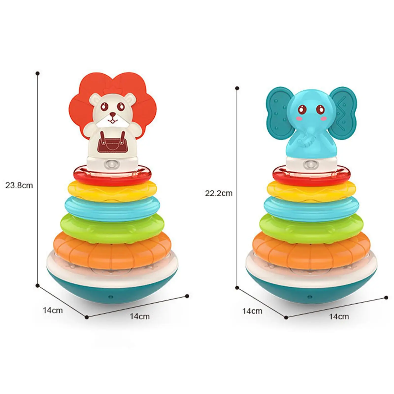 Tumbler Toy Educational  Rainbow Stacker Stacking Toy for Birthday Gift