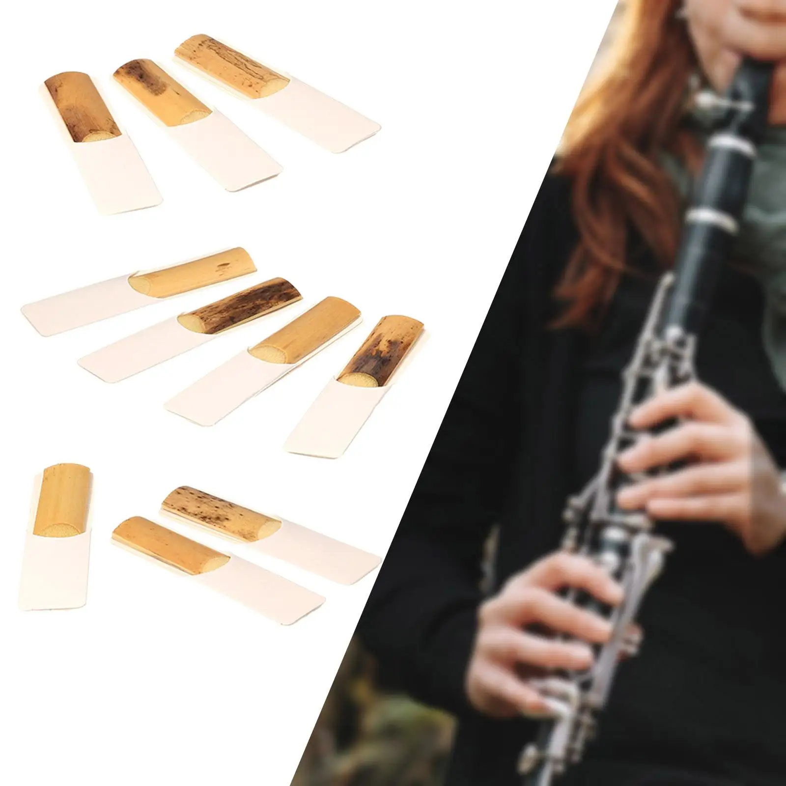 10Pcs Alto Saxophone Reeds Clear Sound 2.5 Professional Traditional Reeds Parts Replaces for Wind Instrument