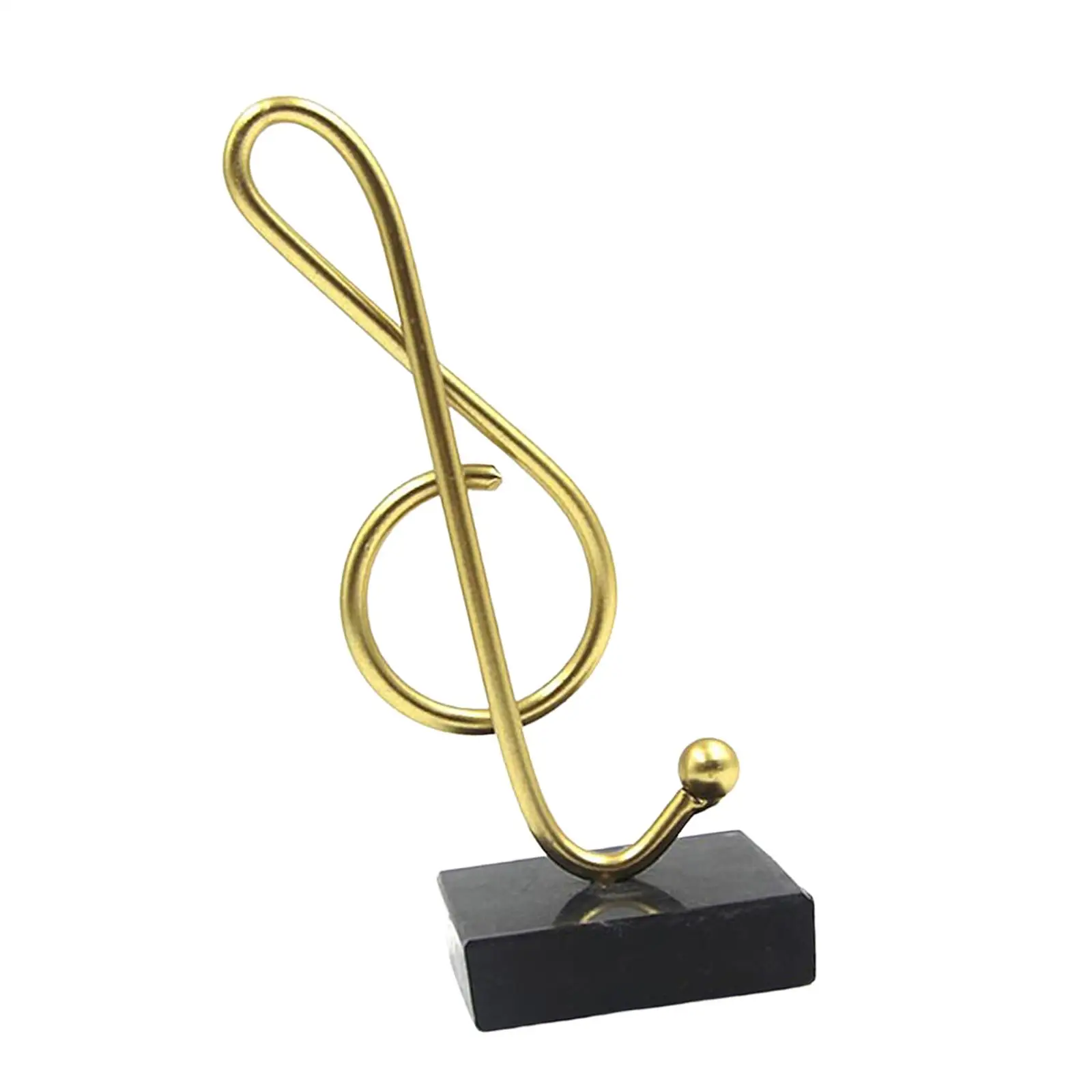 Luxury Musical Note Statue Art Decorative Collectible Craft Ornament for Souvenir Living Room Bookshelf Table Decoration