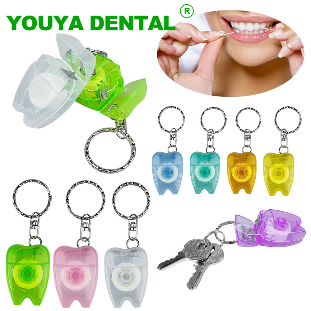 Best of 10pcs Dental Floss Tooth Keychain Portable Floss Roll Tooth-Shaped Key Chain Teeth Care Oral Clean Tool Reviews & Tips