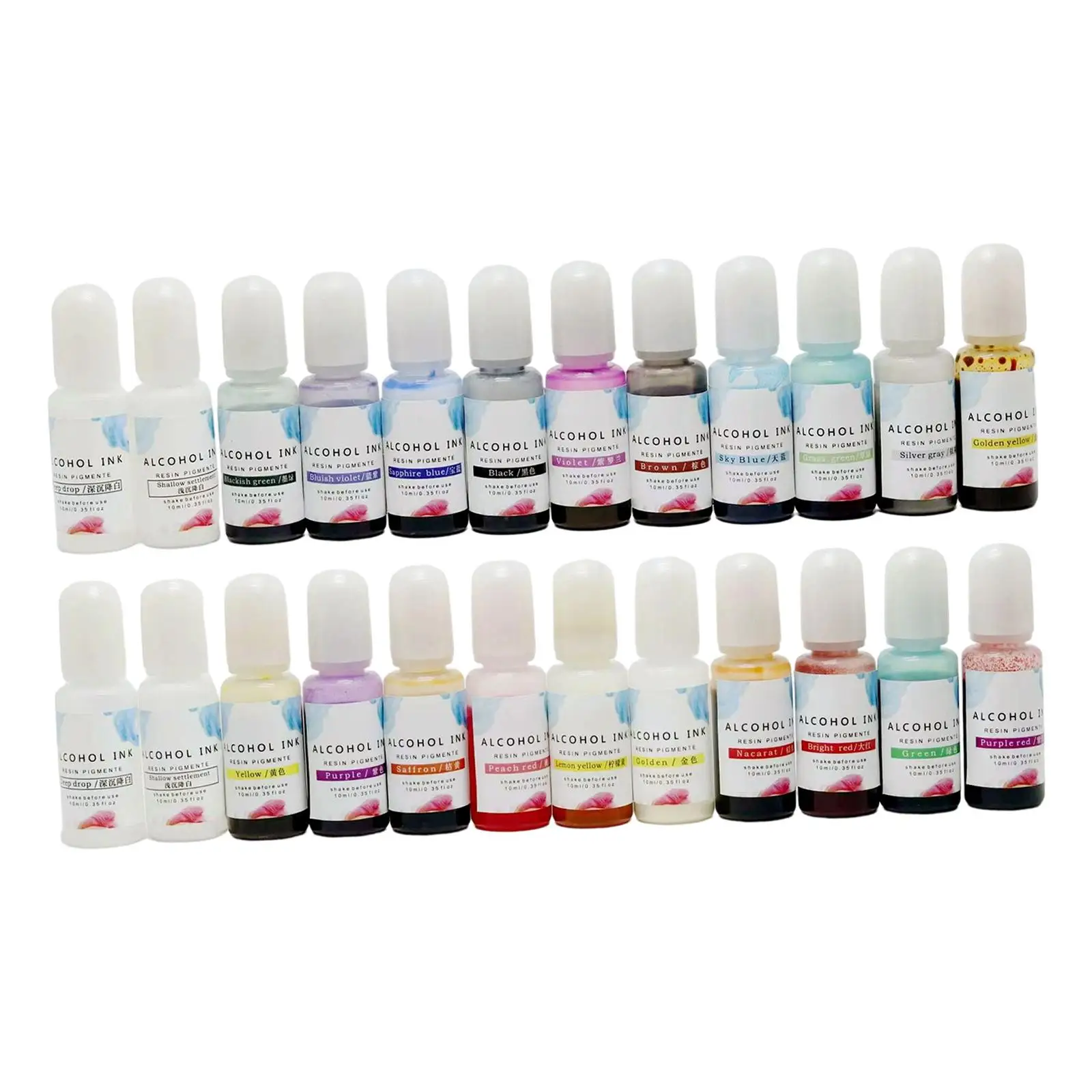 Epoxy Resin Dye Liquid Ink Set Highly Concentrated for Resin Coloring Crafts