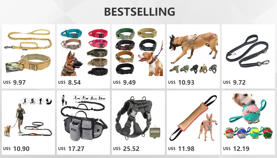 Tactical Dog Collar Leash Set Adjustable Durable Fashion Big Dog Collars Leash Hunting Training for Medium Large Dog Accessories
