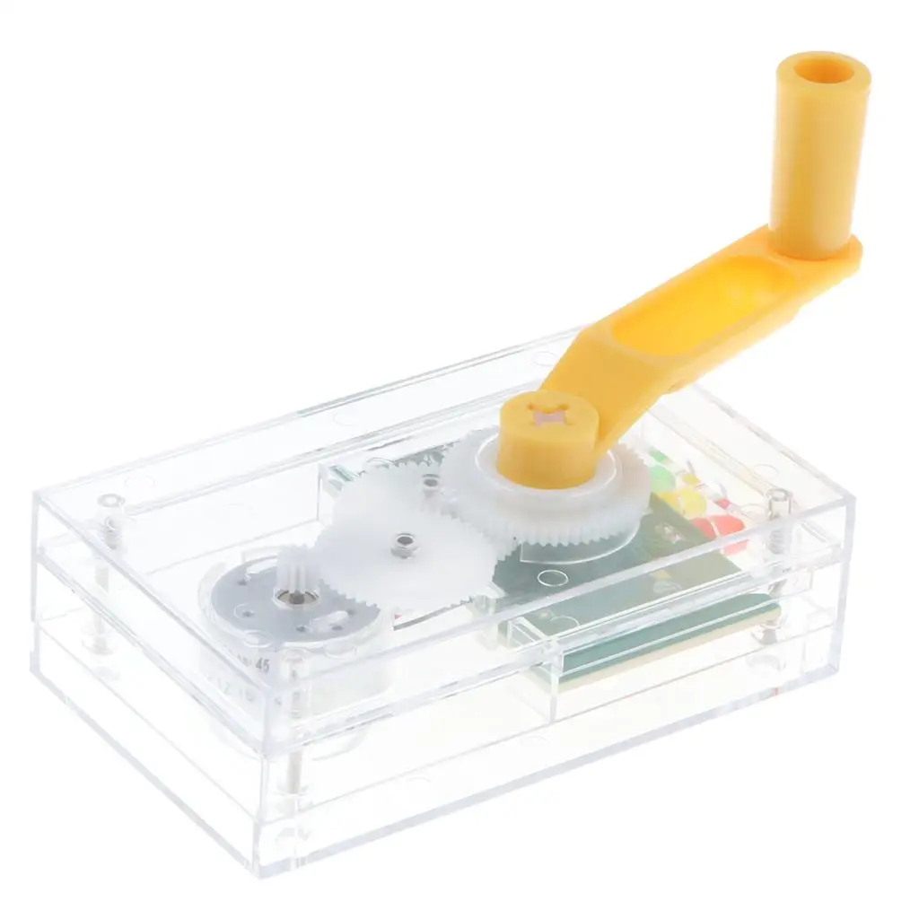  Crank  w/ Light Science Experiment Equipment for Kids Children, Physical Teaching Aids
