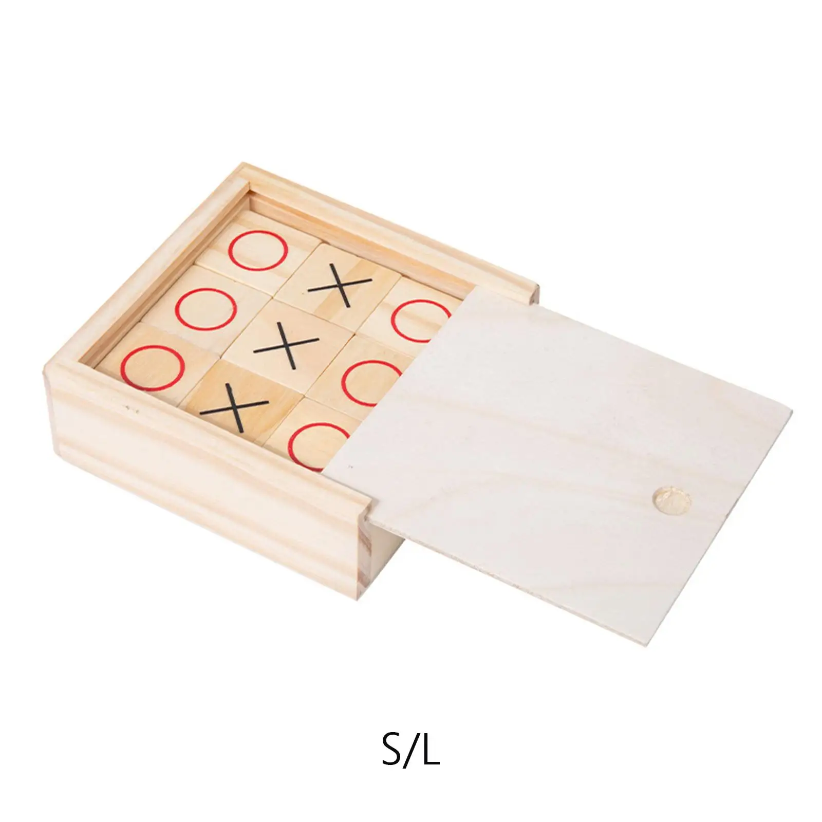 Tic TAC Toe Game Chess Board Game Family Games Classic Noughts and Crosses Wooden for Families Outdoor Indoor Adults Kids