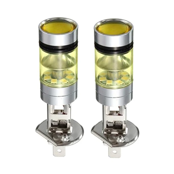 2pcs 100W Fog Light Yellow LED Lamp Bulb for Car Vehicle