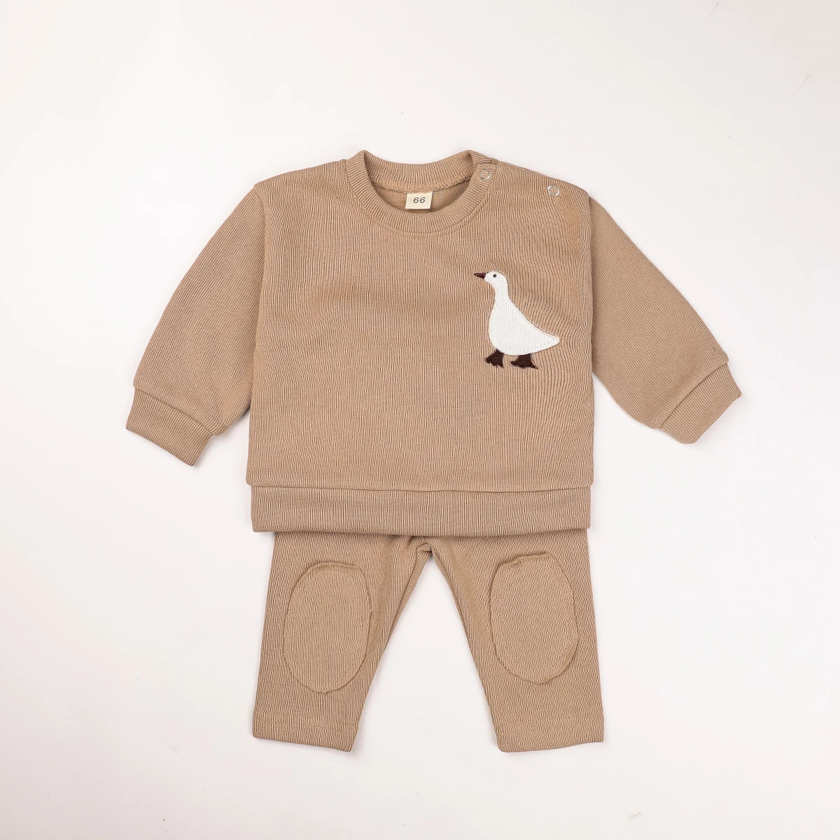 Baby Boy Clothes Set 2pcs Organic Cotton Patch Goose Sweatshirts Tops+Pants Children Kids Outfits Toddler Baby Girl Clothes Sets Baby Clothing Set luxury