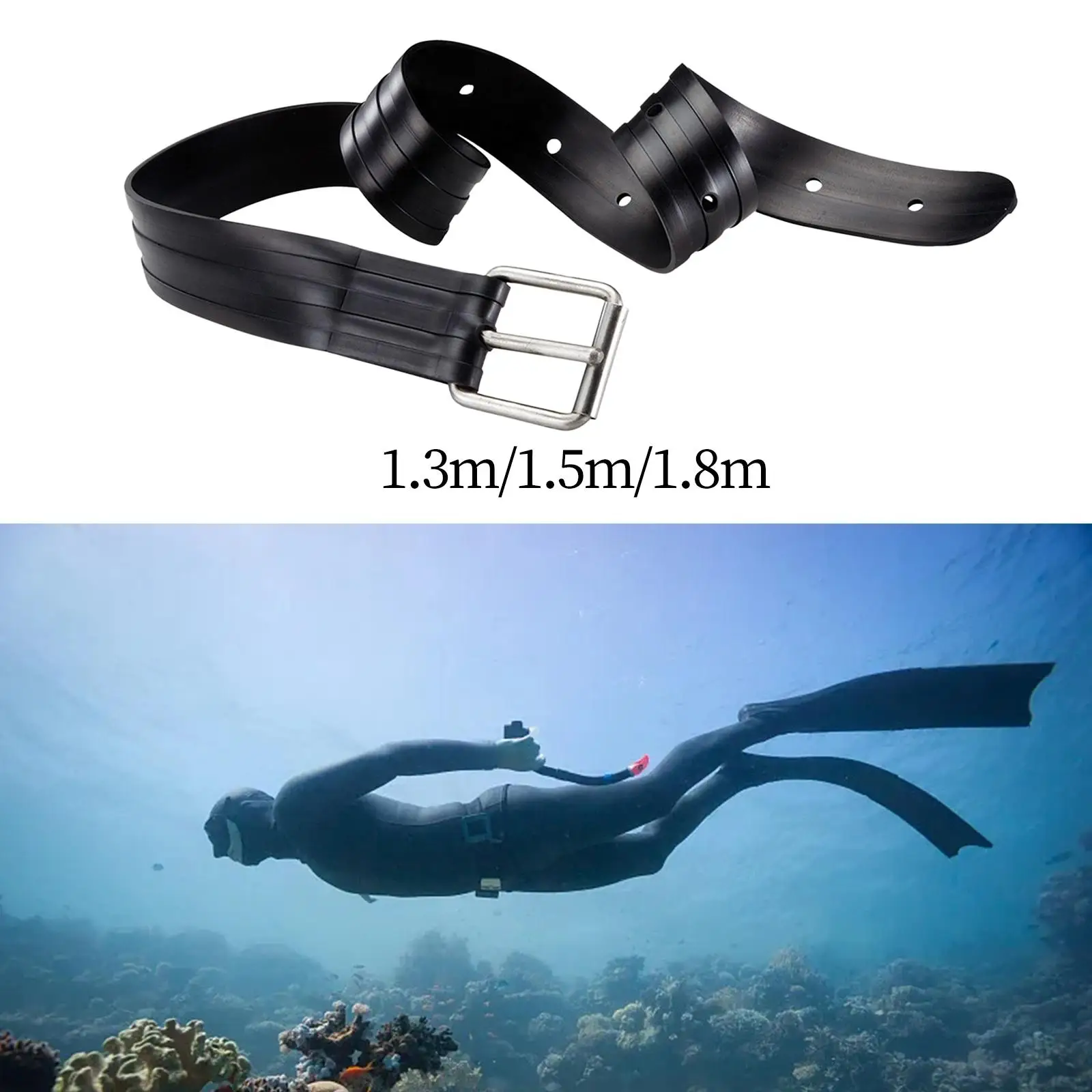 Weight Diving Belt to Help Divers Rubber Waist Belt Weight Strap Belts Webbing for Outdoor Underwater Sports Spearfishing