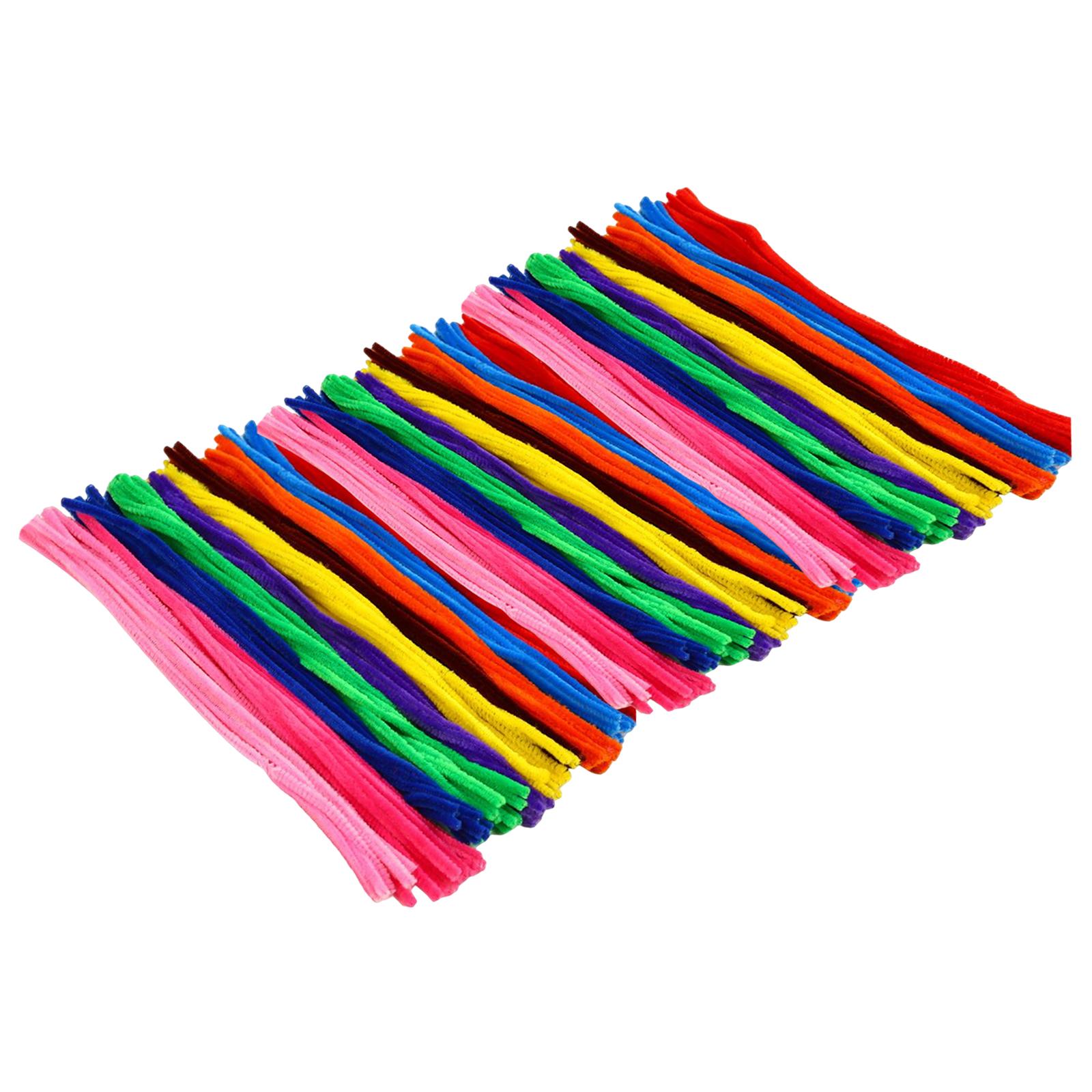 500x Pipe Cleaners Chenille Stems Colorful Arts Craft Handmade for Birthday Supplies