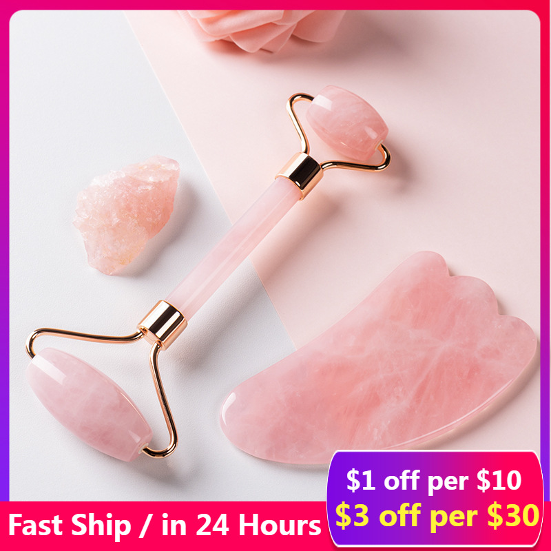 Best of Rose Quartz Jade Guasha Massager Stone Gua Sha Board Beauty Tool Health Care Guasha Scraper Face Lifting Massage Meridian Scrap Reviews & Tips