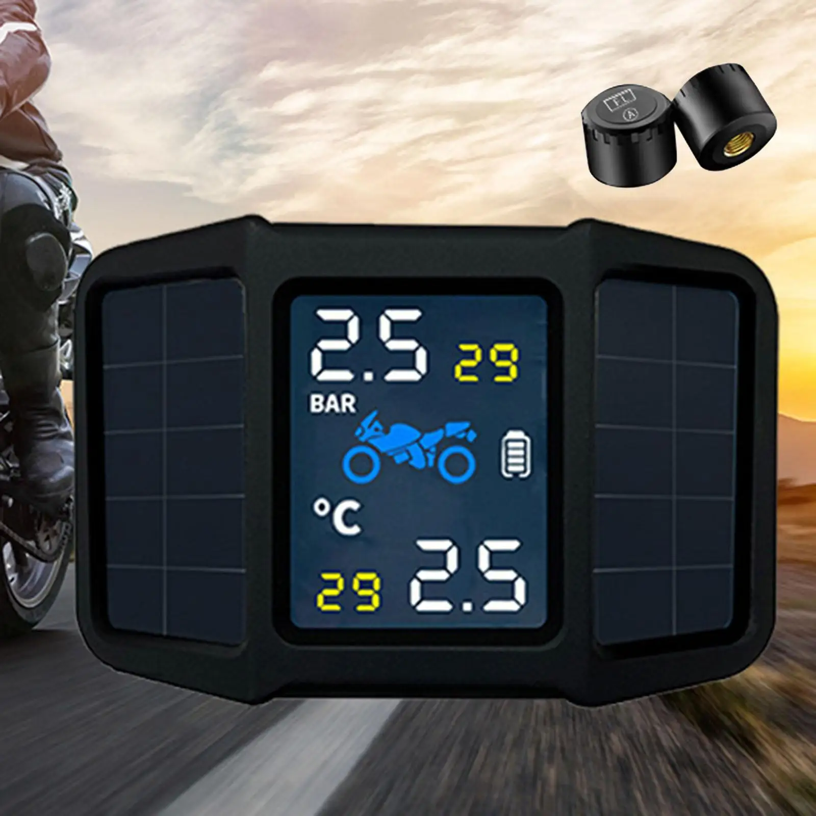 Tire Pressure Monitoring System Real Time Displays  for Motorcycle