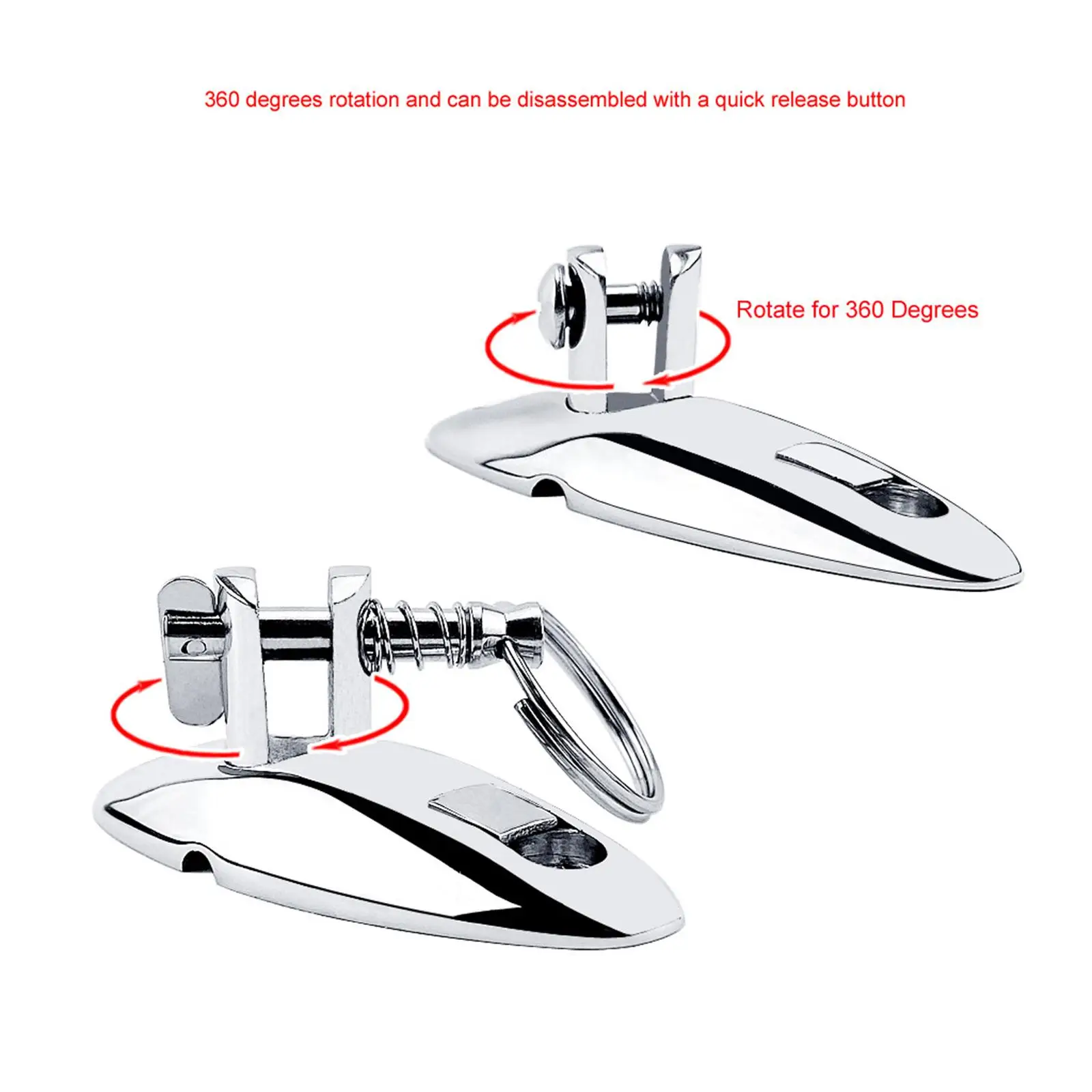 Stainless Steel Marine Deck Side Hinge Swivel Hinge Include Screws  Fitting Ship Outfitting Fishing Dinghy Hardware Accessories