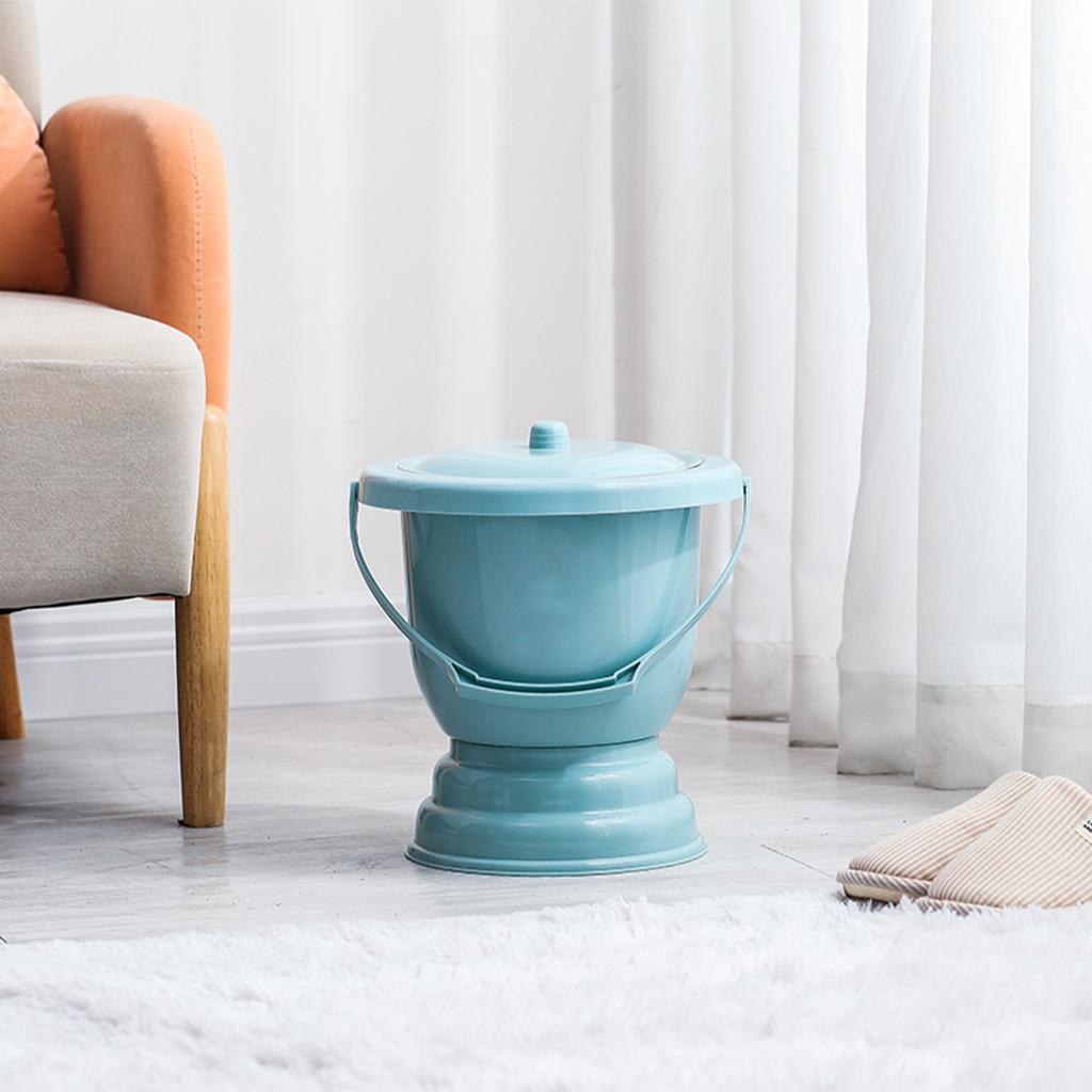 Handheld Spittoon with Lid Household Splash-Proof Urine Pot Mini Toilets for Bedroom Child Elder Children Adults Pregnant Women