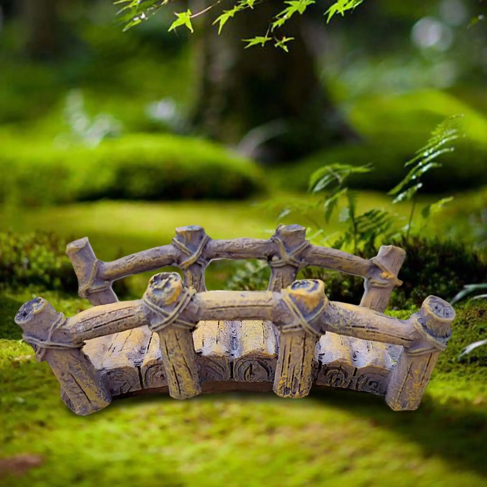 Fairy Garden Bridge Micro Landscape Accessories Statue Fish Tank Ornament Miniature Arch Bridge for Desktop Lawn Potted Decor