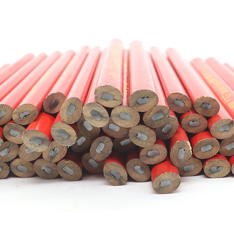 10 Stück Zimmermannsbleistift dicker Kern schwarzer Stift spezieller Markierungsstift DIY mit Skala Zimmermannswerkzeug Stift Briefpapier Markierungsstift – Detail 2