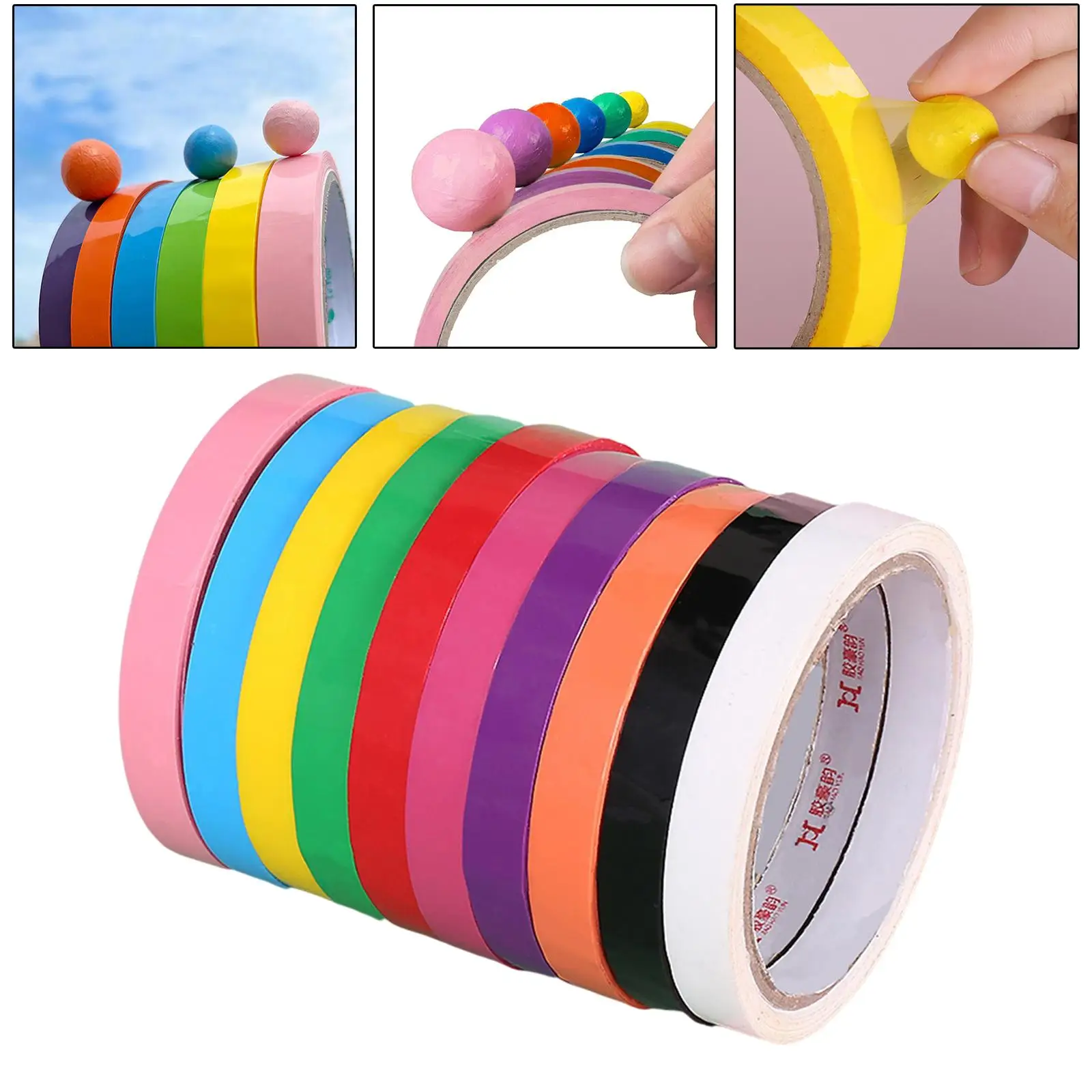 10x Funny Decompression Toys Candy Color Educational Creative Sticky Ball Tapes for Children School Game Stress Relief Relaxing
