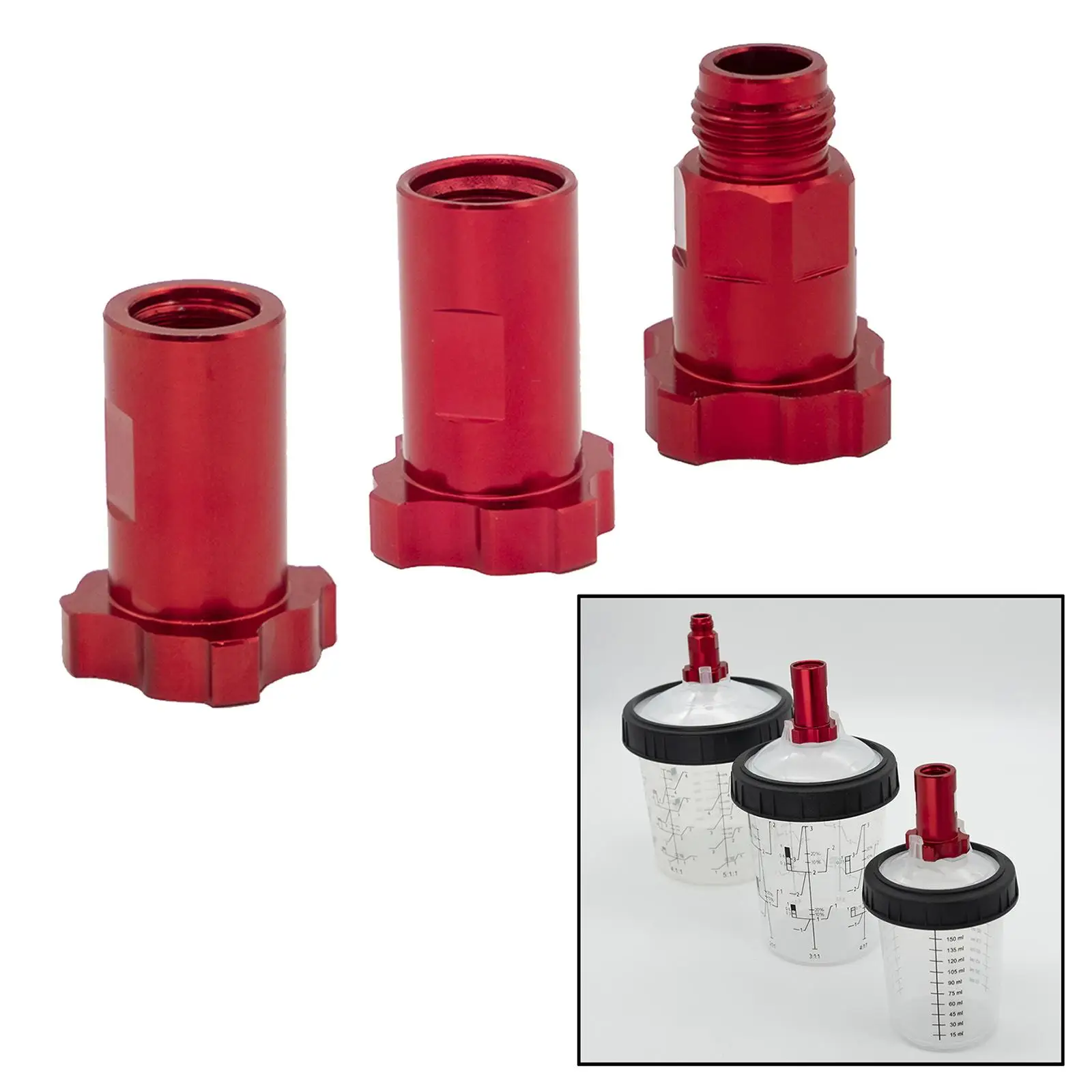 Aluminum Spray Gun Disposable Pot Adapter Connector,Spray Gun Cup Adapter,Outlet