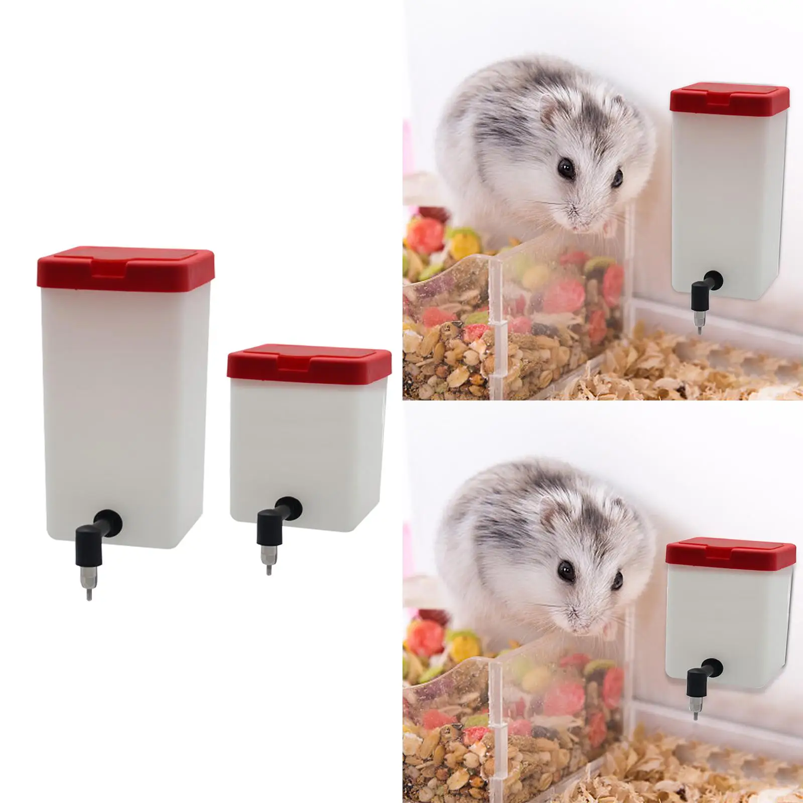 Portable Automatic Drinker Dispenser Drinking Bowl Water Feeder No Drip for Rabbit Small Animal Guinea Chicken Ferret