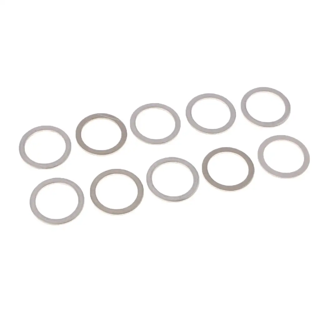 Set of 10 Metal Engine Oil Drain Plug Gaskets for M18 Silver for  