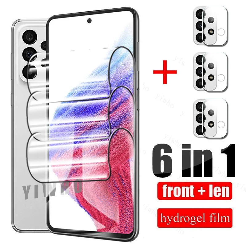 Hydrogel Film For Samsung A53 5G Global Full Screen Protective Lens Tempered Glass on Galaxy A52 A52S A51 A50 A 53 53A Shield mobile tempered glass