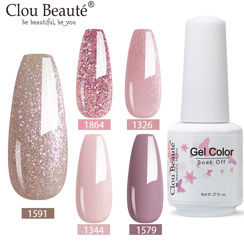 Best of Clou Beaute 8ml 79 Candy Colors UV Nail Gel Polish Soak Off Fingernail Polish Gel Varnish Gelpolish Pink Beige Gel Lacquer Reviews & Tips