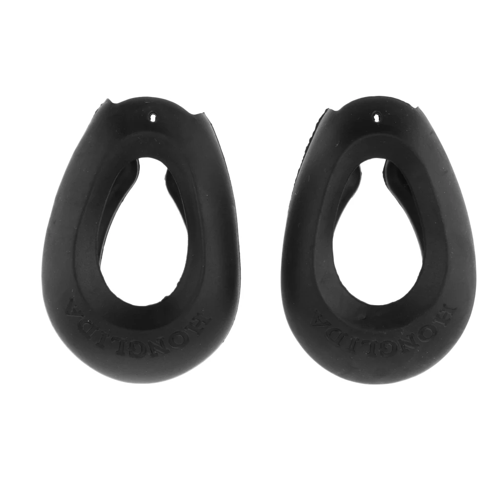 Ear Pad Protector Cover Muff, Black Soft Silicone Ear Cushion with Hole for Listening for Salon Use