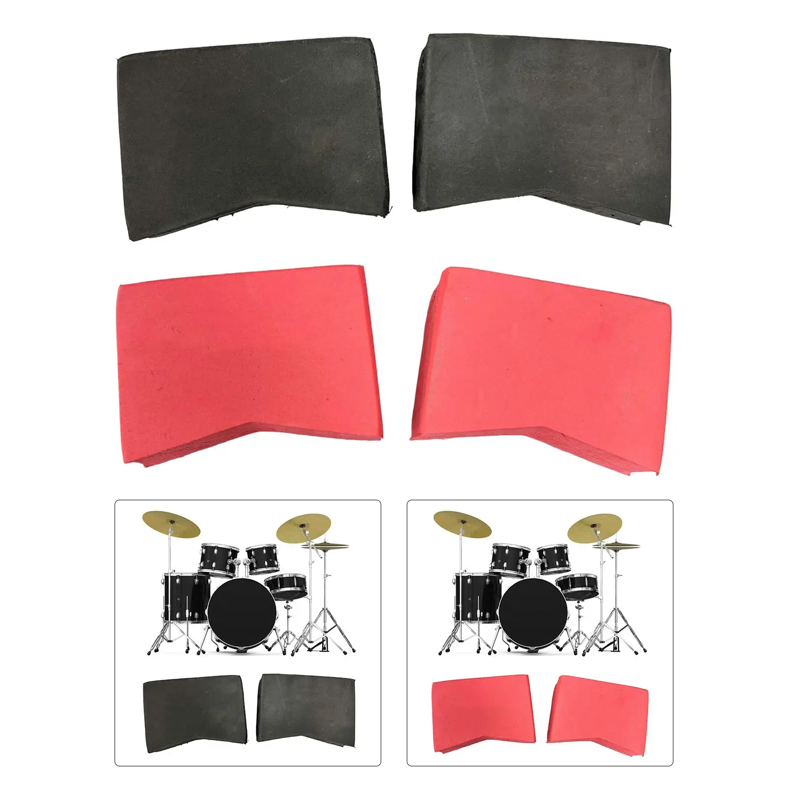 2Pcs Drum Pad Anti Skid Accessory Practical Musical practice pads for Single