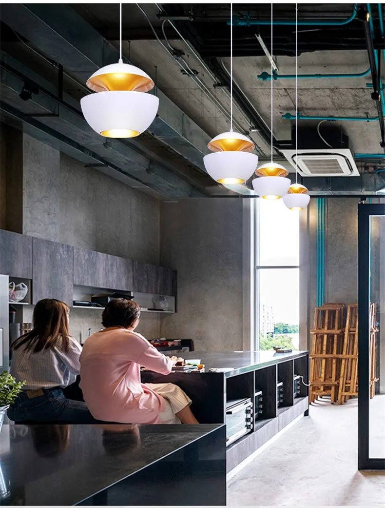 Nordic Apple Led Pendant Lamps Black White for Kitchen Bedside Dining Room Design Chandelier Home Decor Indoor Lighting Fixture</p> • Colma.do™ • 2023 •