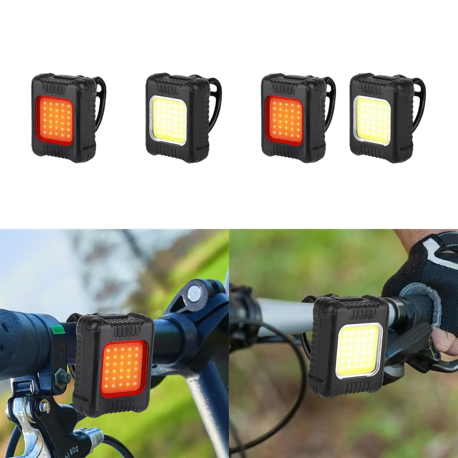 Bike Lamp Bicycle Light, Portable Flashlight USB Rechargeable, Road Bikes,