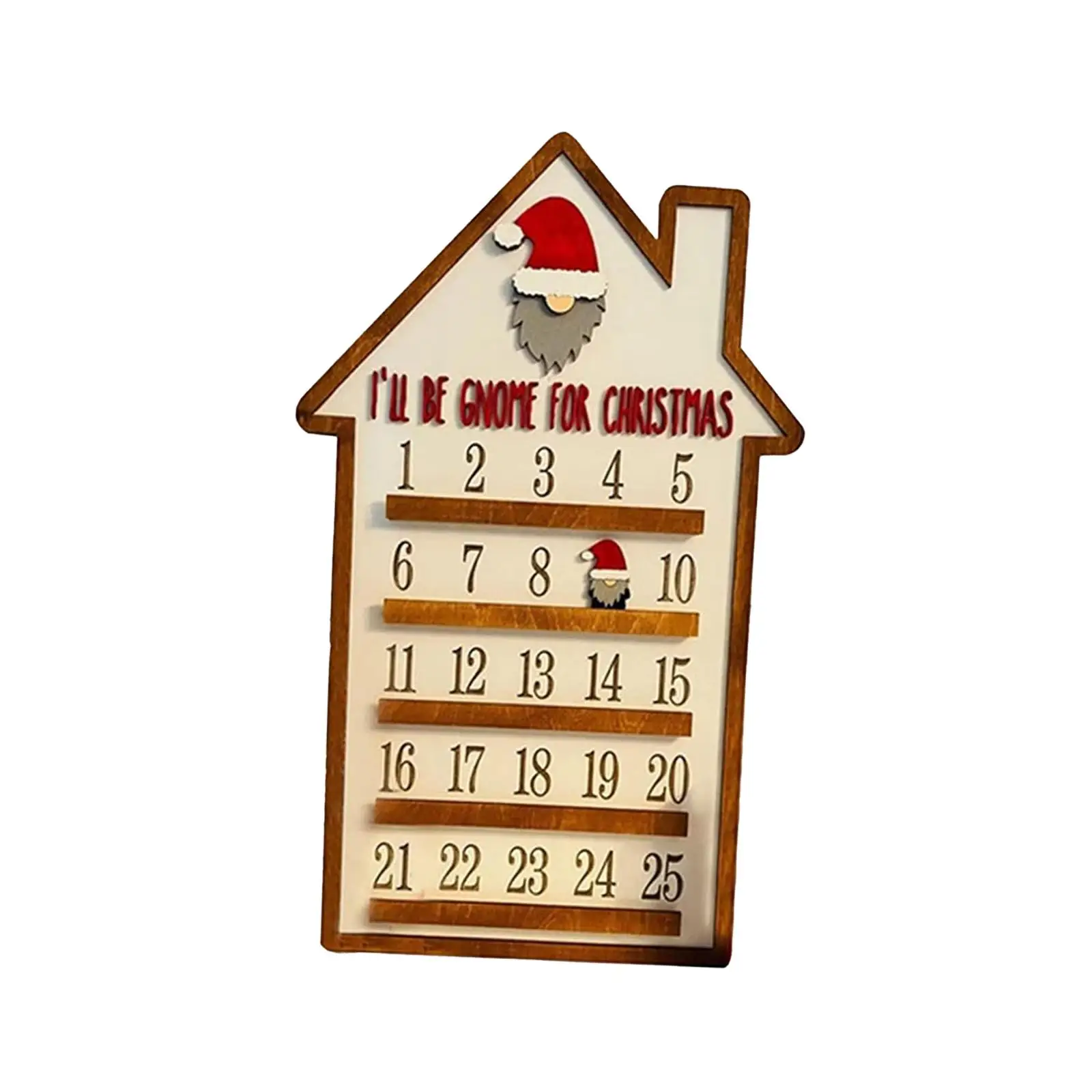 Christmas Advent Calendars Countdown 25 Days Wooden Crafts Holiday Decoration for Office Holiday Home Living Room Holdiday Gifts