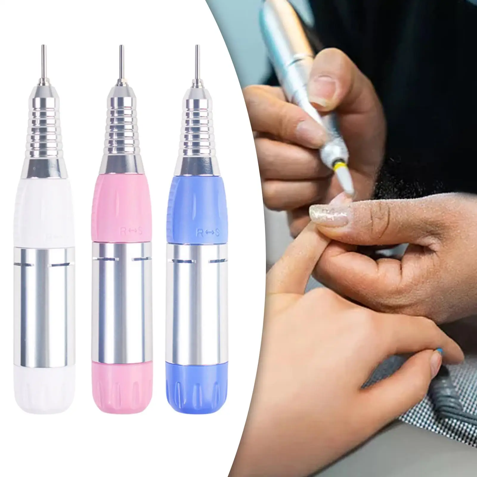 Electric Nail Grinder Handle 25000RPM Polisher Handpiece Nail Art Tool