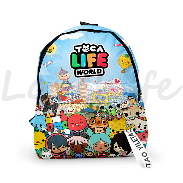 Toca Life World Backpack for Boys Girls Toca Boca Print Zipper Bagpacks  Knapsack 3Pcs/set Students School Bag kids Mochila - AliExpress