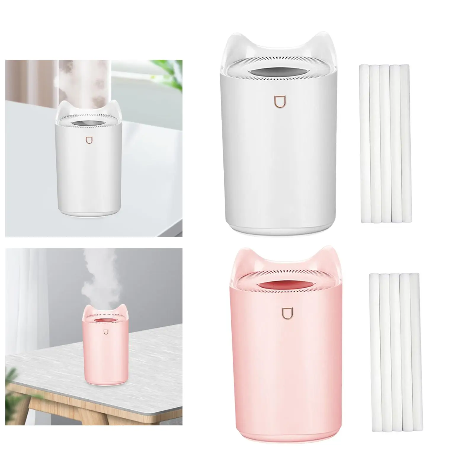 Portable Air Humidifier Essential Diffuser Oil Night Light Mute