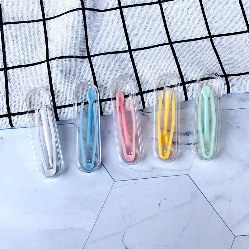 1 Set Eye Care Kontaktlinsen Inserter Silikon Weiche Pinzette Saug Stick Fall Set Tragen Werkzeuge Kontaktieren Objektiv Zubehör – Detail 3