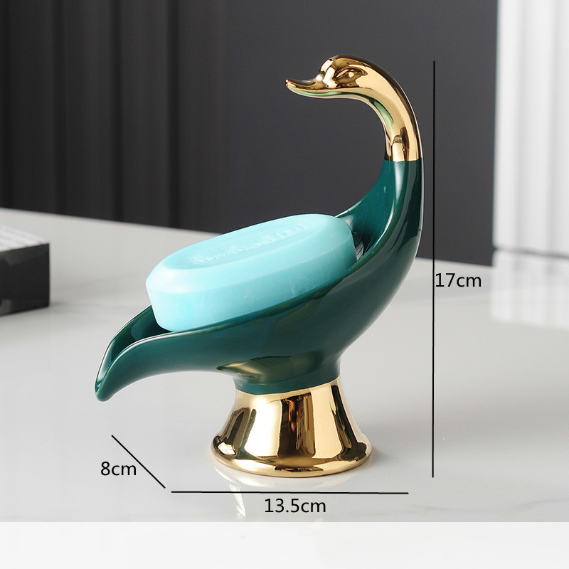 criatividade cerâmica cisne coelho dourado cervos saboneteira suprimentos do banheiro dreno saboneteira acessórios do banheiro casa decorações