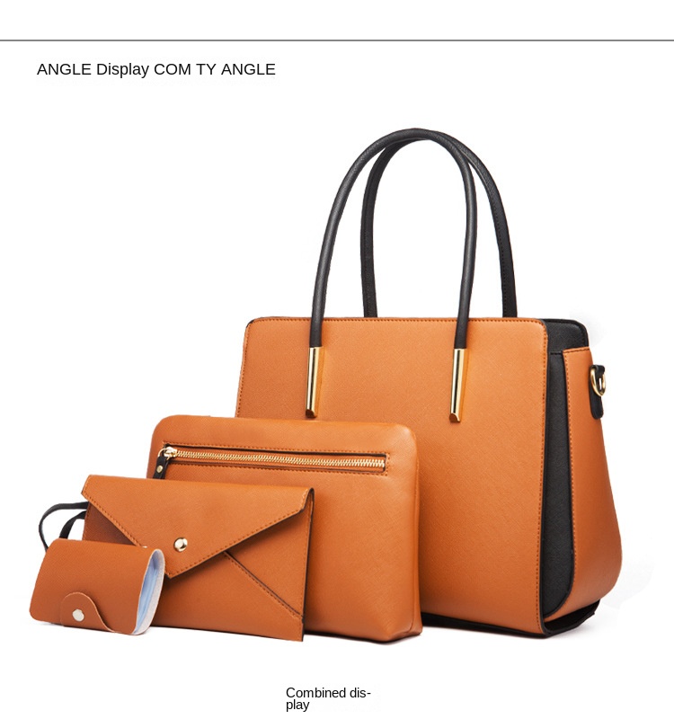 Borsa Donna Top Quality Fashion Color Matching Borsa Madre in quattro pezzi Borsa a tracolla fresca, semplice e pratica_voghion.com