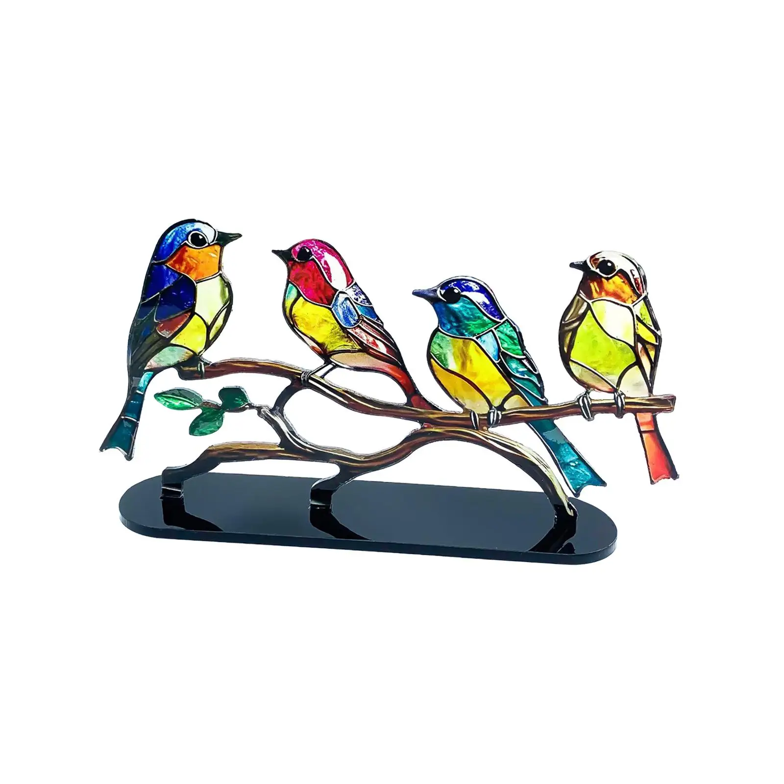 Birds Desktop Ornament Artwork Craft Figurines Centerpiece Bird Statues Bird Sculpture for Car Livingroom Party Tabletop Indoor