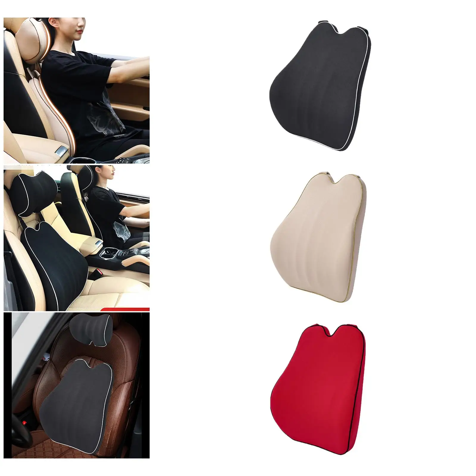 Lumbar Support Pillow with Adjustable Strap Car Lower Back Cushion for Car Seat Cars recliner Office Chair Driving