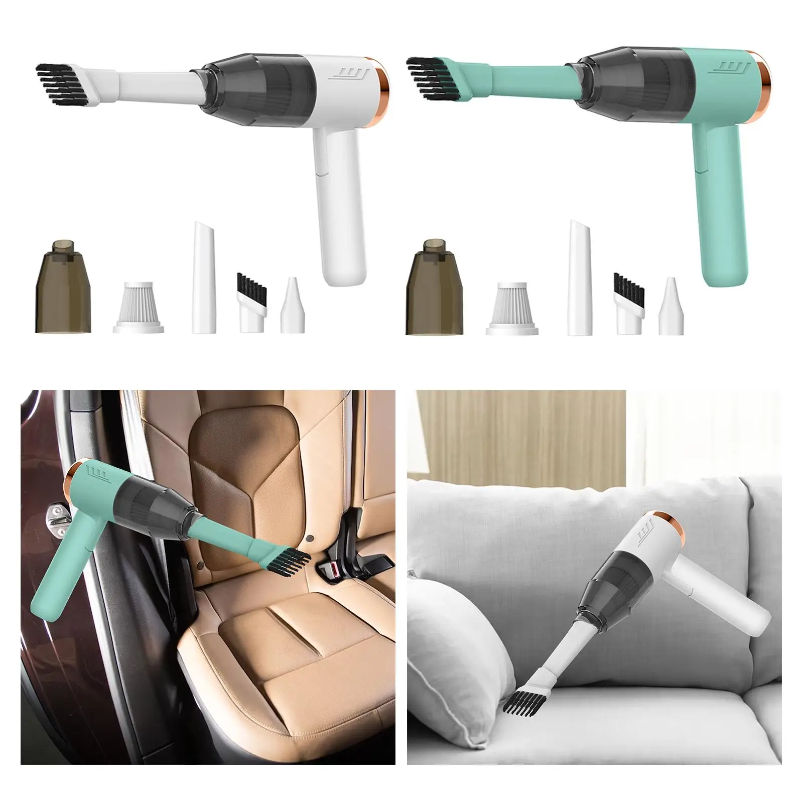 Handheld Vacuum Cleaner Lightweight Clean Environment 5W Small Car Vacuum for Home Pet Hair Keyboard Dust Car