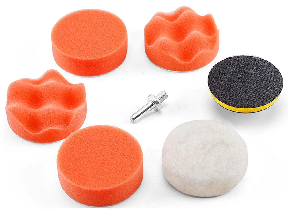 Car Waxing Sponge Pad Polishing Kit Auto Detailing Sandpaper Buffing Sanding Disc Polisher Drill Adapter Headlight Restoration