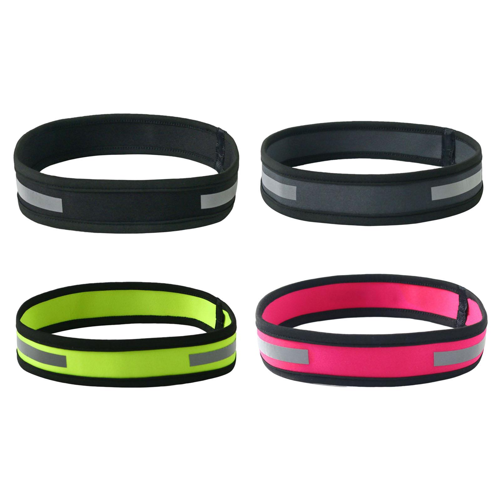 Sports Headband Reflective Sweat Absorbing Non Slip Hair Band Wrap Sweatband for Basketball Tennis Training Workout Unisex Adult