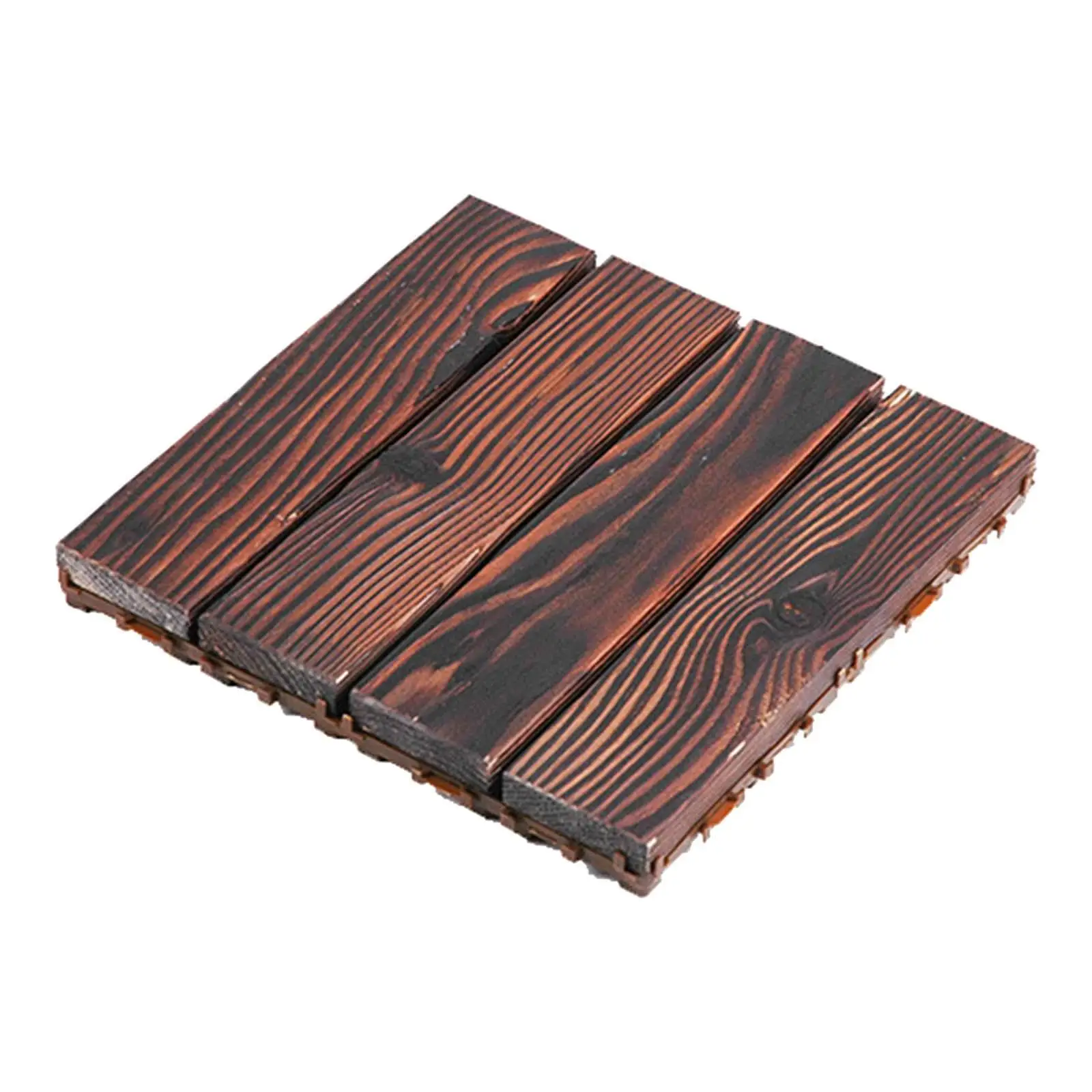 Interlocking Deck Tiles Durable Waterproof Wood Interlocking Flooring Tiles Patio Flooring Paver for Pathway Home Patio Outside