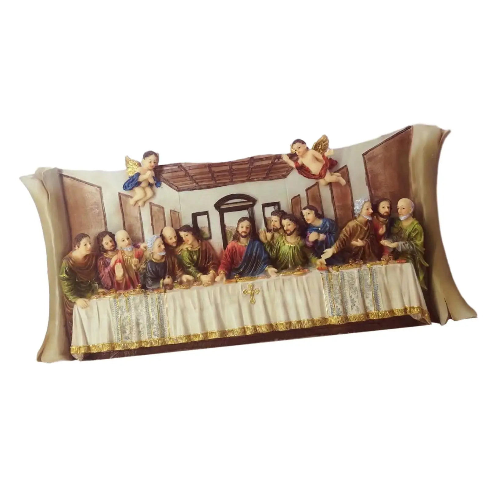 Resin Last Supper Sculpture Statue Crafts Modern Artwork Religious Statue for Living Room Office Bedroom Collection Gifts Decor